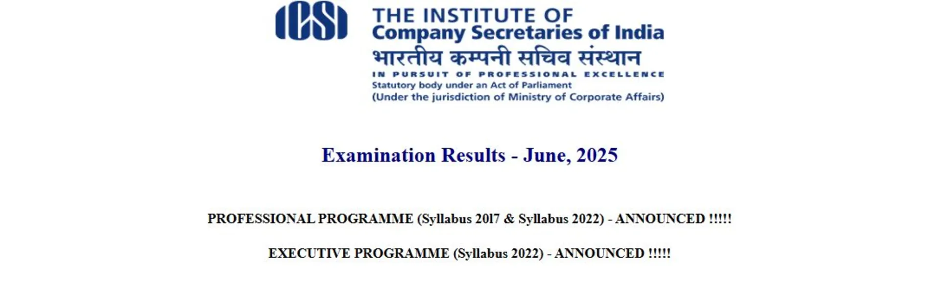 ICSI Results 2025